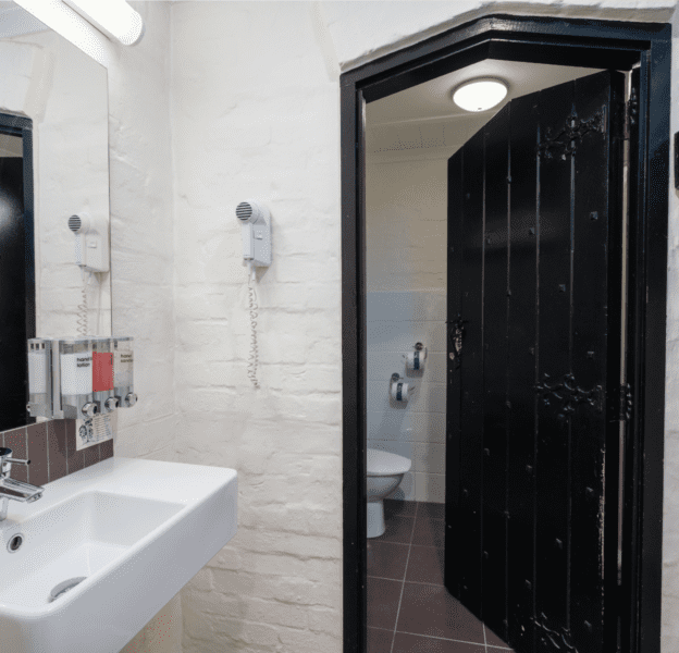 Standard Room bathroom sink & door