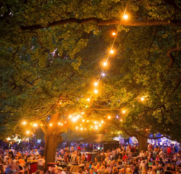Attendees outdoor at the Launceston Fringe Festival