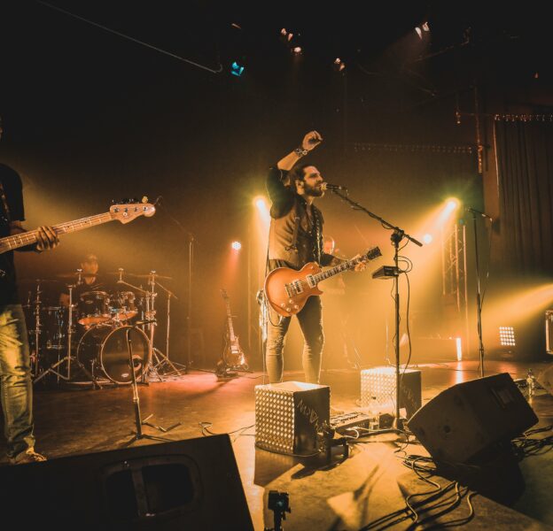 The image of band live performance